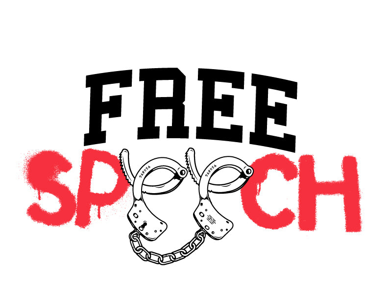 FREE SPEECH graphic tee-  Bold Apparel for free thinkers